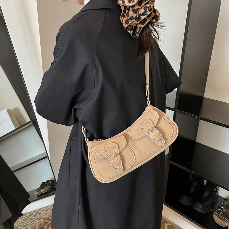 Morellybear PU Crossbody Bag Regular Women's Brown/Black/Pink/White/Khaki-26