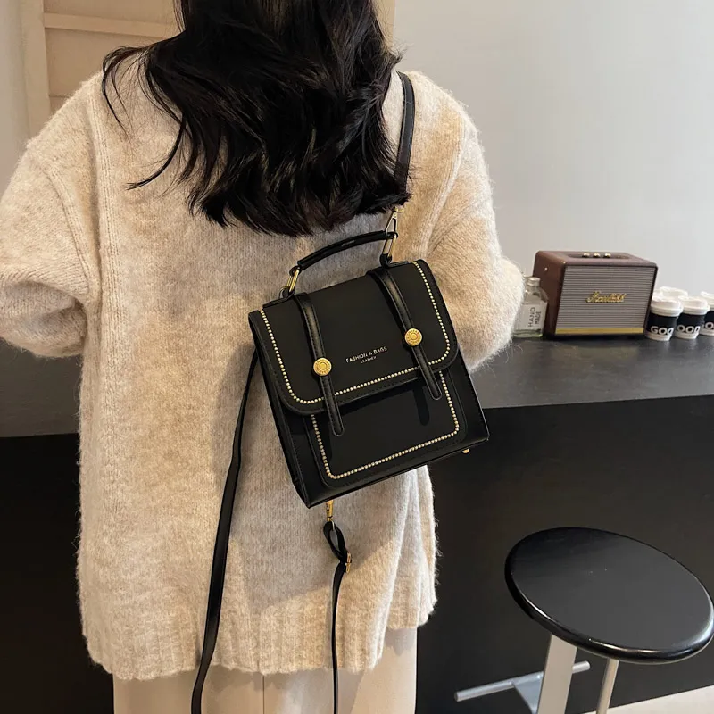 Morellybear PU Backpack Regular Women's Multicolor-5
