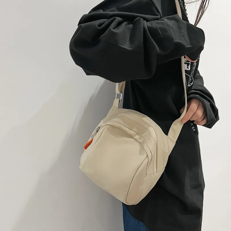 Morellybear Nylon Crossbody Bag, Shoulder Bag Unisex Black/Beige/Blue/Red/Yellow-12