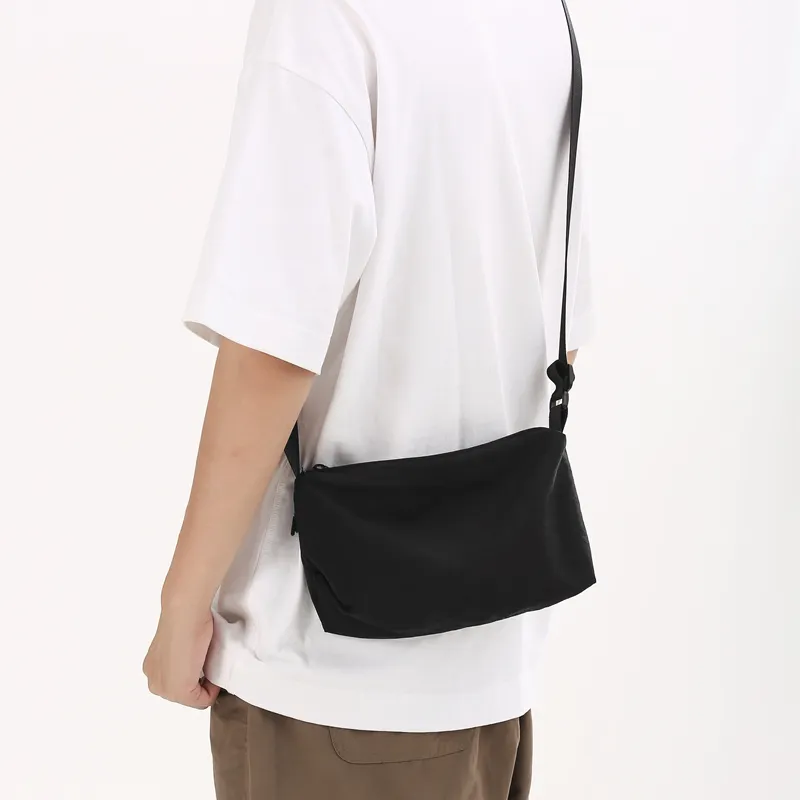 Morellybear Nylon Shoulder Bag, Crossbody Bag Regular Unisex Black/Orange/Green/Yellow/White-3