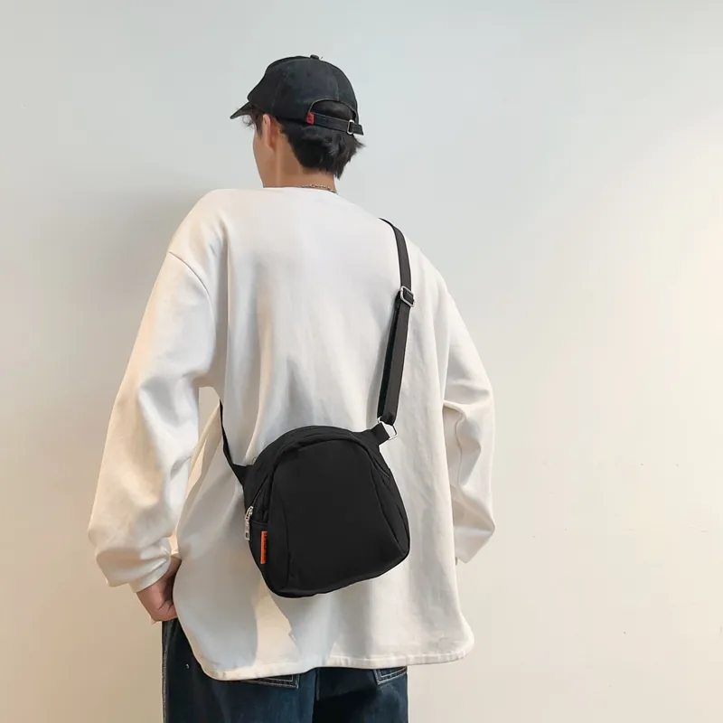 Morellybear Nylon Crossbody Bag, Shoulder Bag Unisex Black/Beige/Blue/Red/Yellow-5