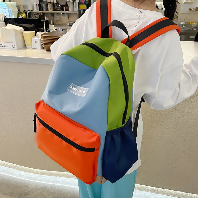 Morellybear Nylon Backpack Regular Women's Pink/Blue-9