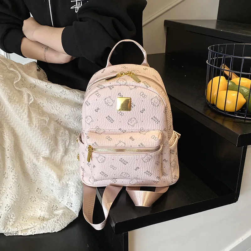 Morellybear PU Backpack Women's Multicolor-2