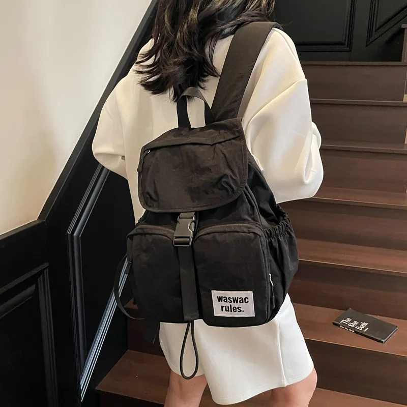 Morellybear Fabric Backpack Women's Multicolor-3