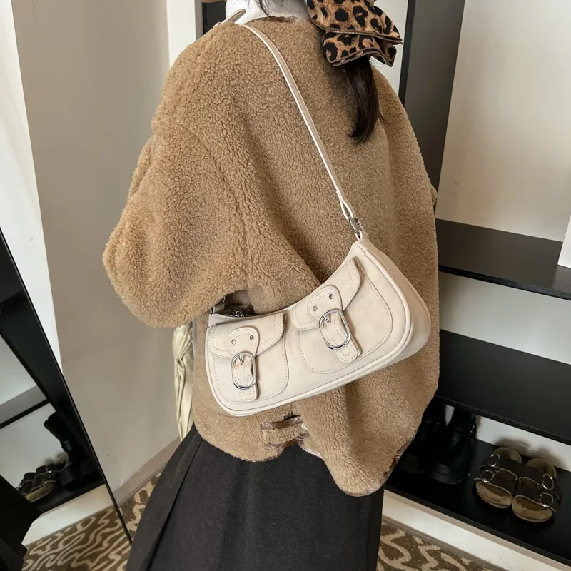 Morellybear PU Crossbody Bag Regular Women's Brown/Black/Pink/White/Khaki-22