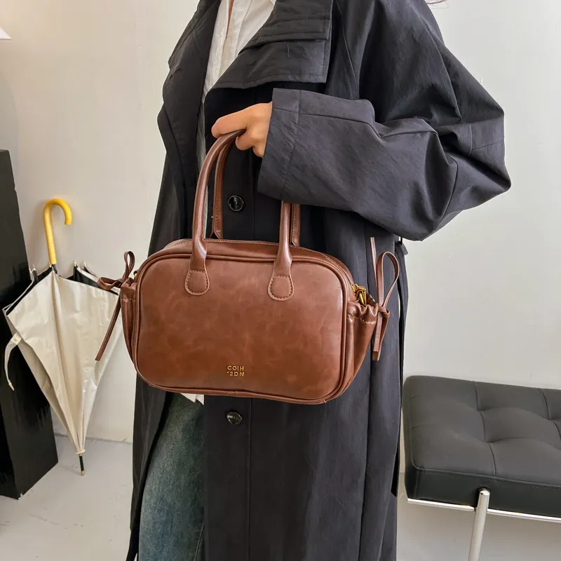 Morellybear PU Crossbody One Shoulder Handbag Women's Black/Coffee/Brown-18