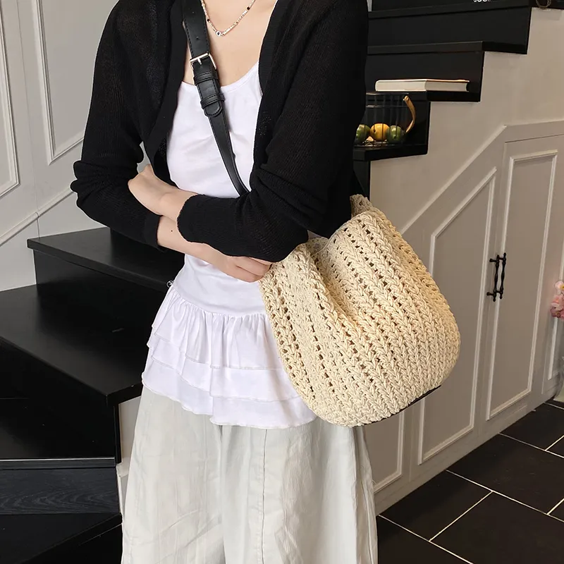 Morellybear PU Shoulder Bag Regular Women's Beige-7