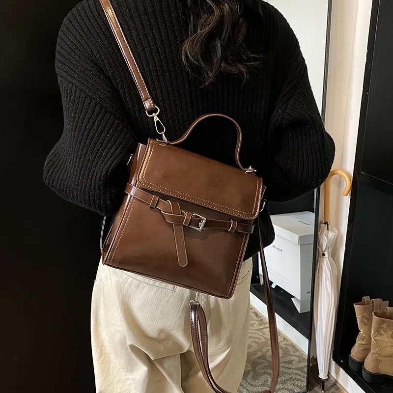 Morellybear PU Double Shoulder Crossbody Handbag Regular Women's Multicolor-15