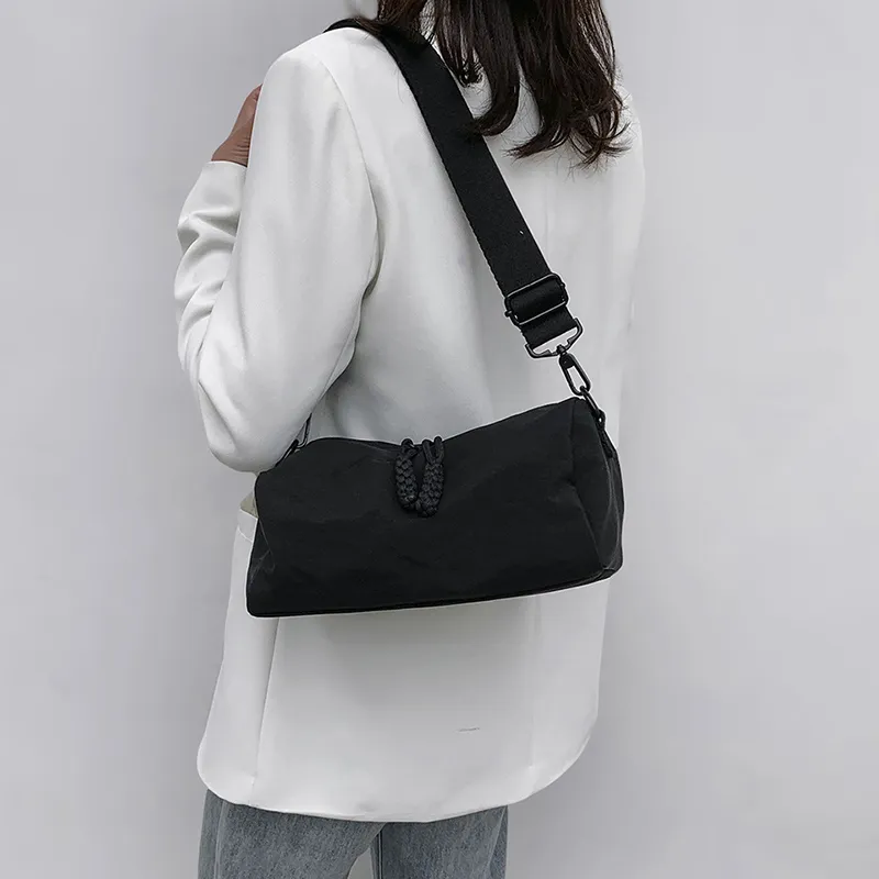 Morellybear Nylon Crossbody Bag Regular Women's Black/White-13
