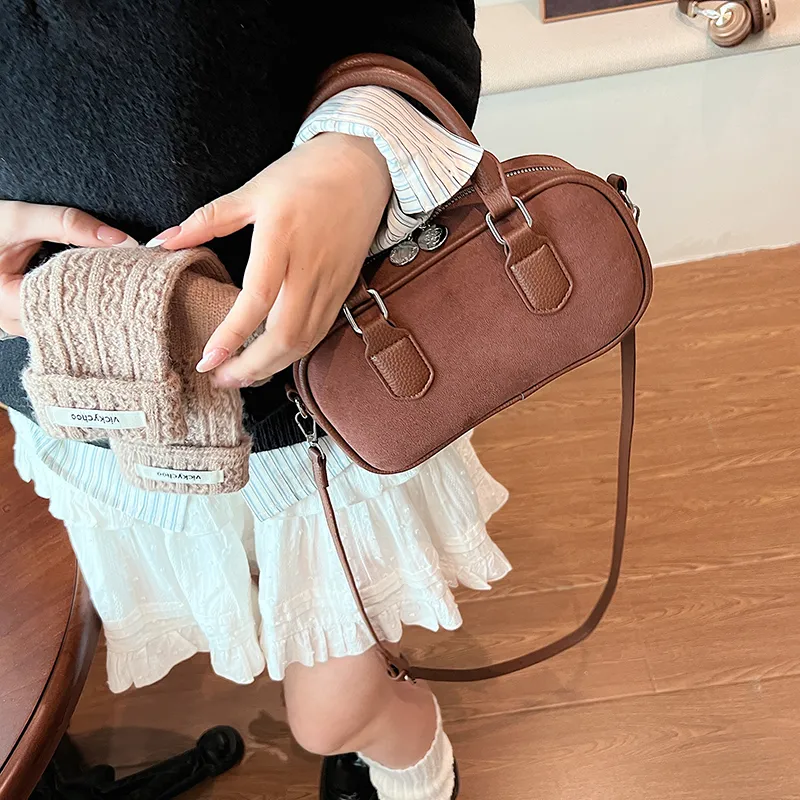 Morellybear PU Crossbody One Shoulder Handbag Women's Coffee/Khaki/Black/Red-2