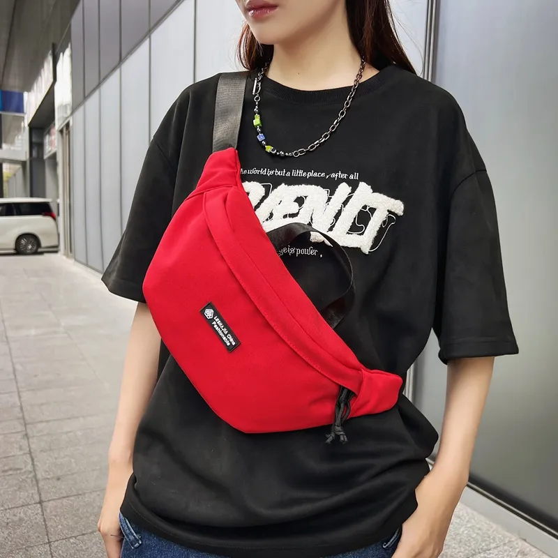 Morellybear Nylon Sling Bag Regular Unisex Black/White/Khaki/Red/Blue-10