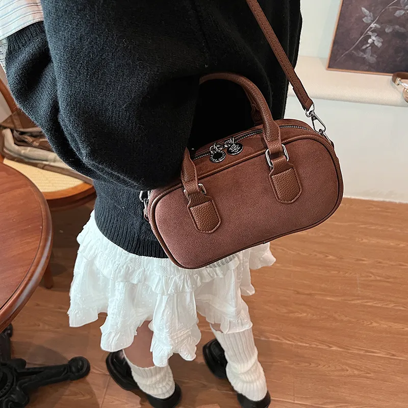 Morellybear PU Crossbody One Shoulder Handbag Women's Coffee/Khaki/Black/Red-5