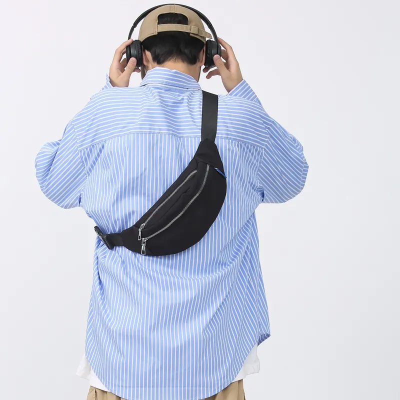 Morellybear Nylon Sling Bag Regular Unisex Black/Khaki/White/Gray-2