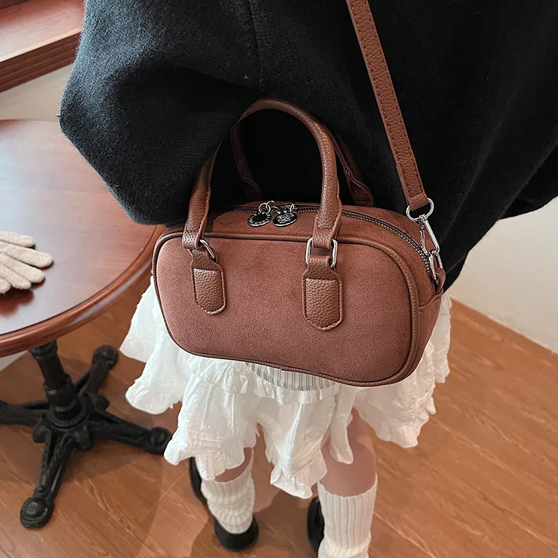 Morellybear PU Crossbody One Shoulder Handbag Women's Coffee/Khaki/Black/Red-4