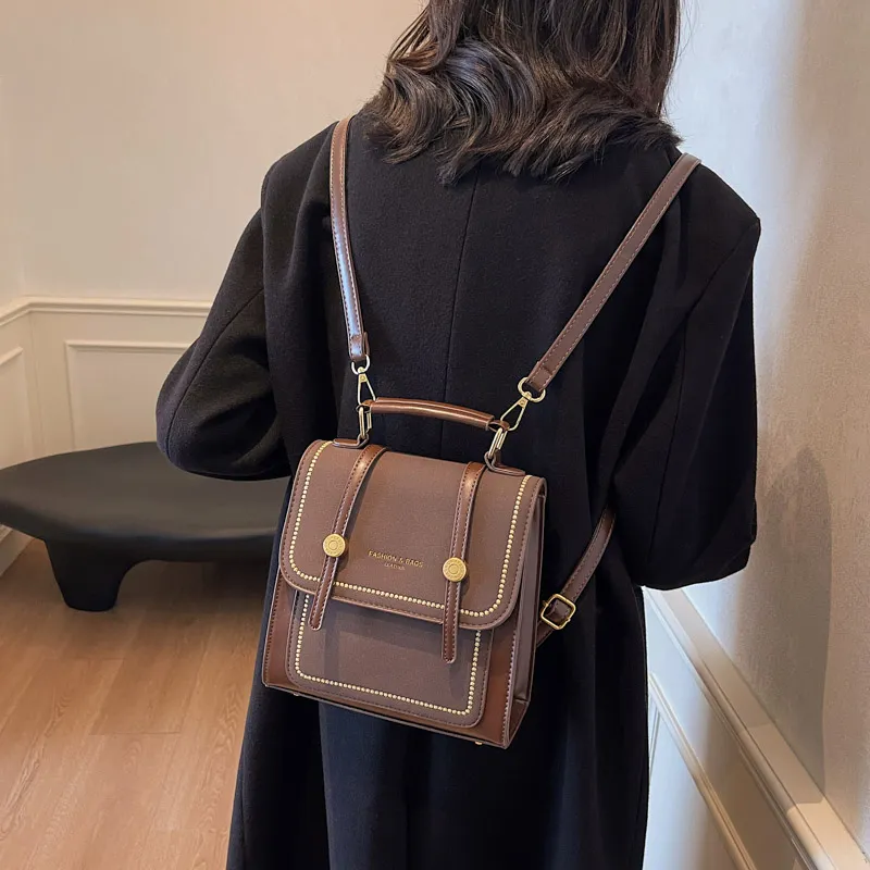 Morellybear PU Backpack Regular Women's Multicolor-13