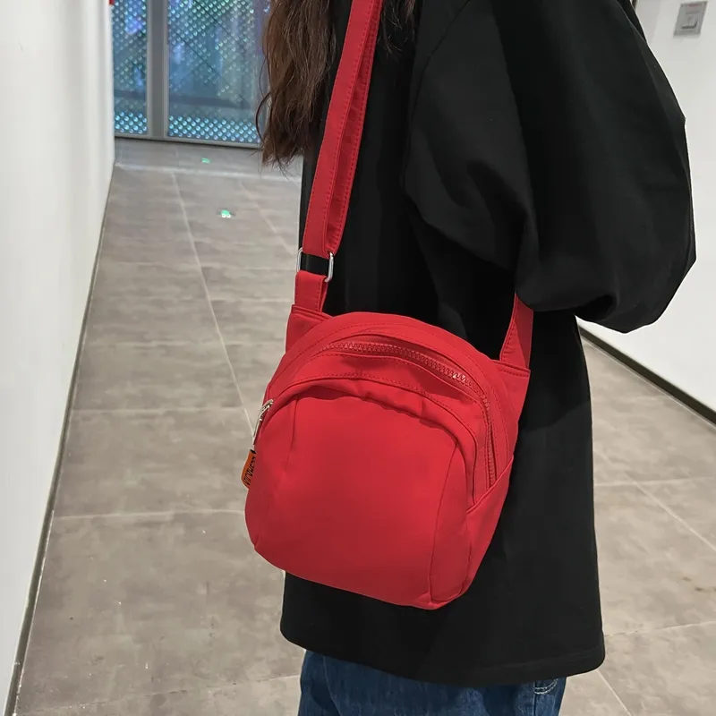 Morellybear Nylon Crossbody Bag, Shoulder Bag Unisex Black/Beige/Blue/Red/Yellow-17