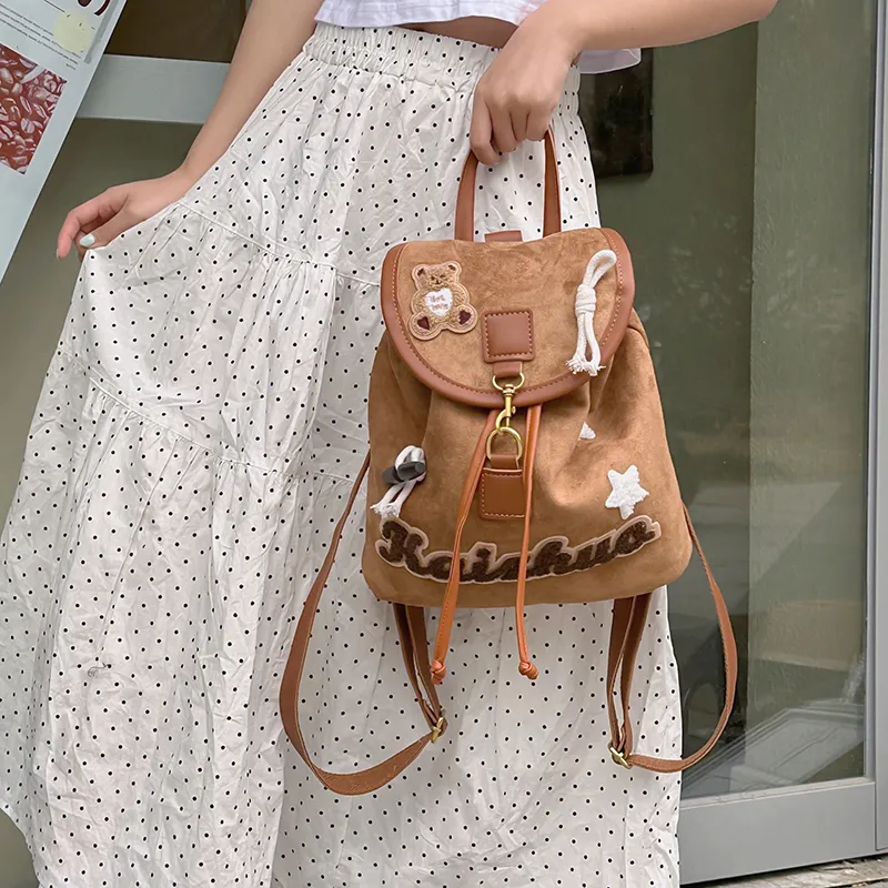 Morellybear Backpacks Brown-5