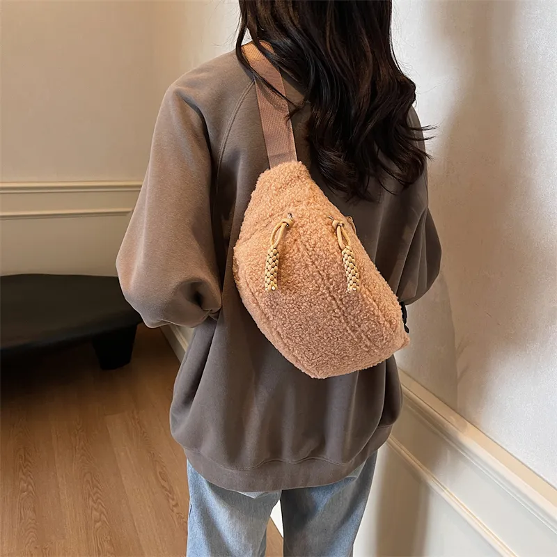 Morellybear Plush Sling Bag Women's Multicolor-14