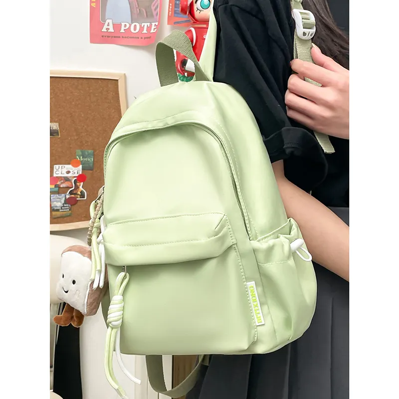 Morellybear Nylon Backpack Regular Women's Yellow/Green/White/Pink/Black-8