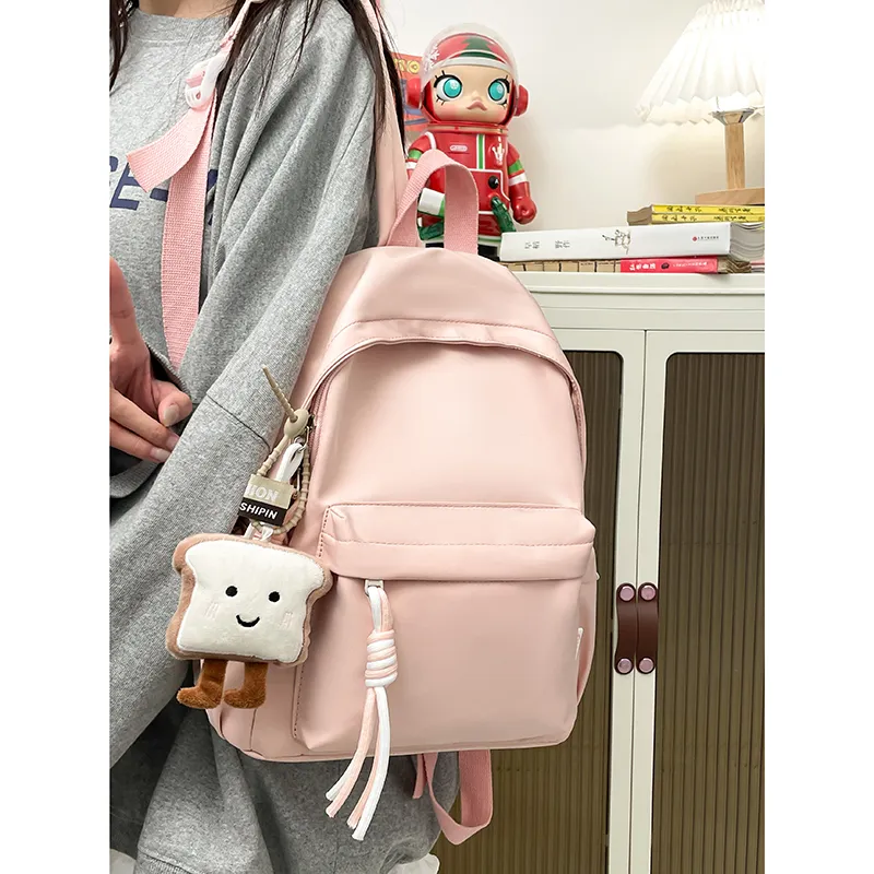 Morellybear Nylon Backpack Regular Women's Yellow/Green/White/Pink/Black-14