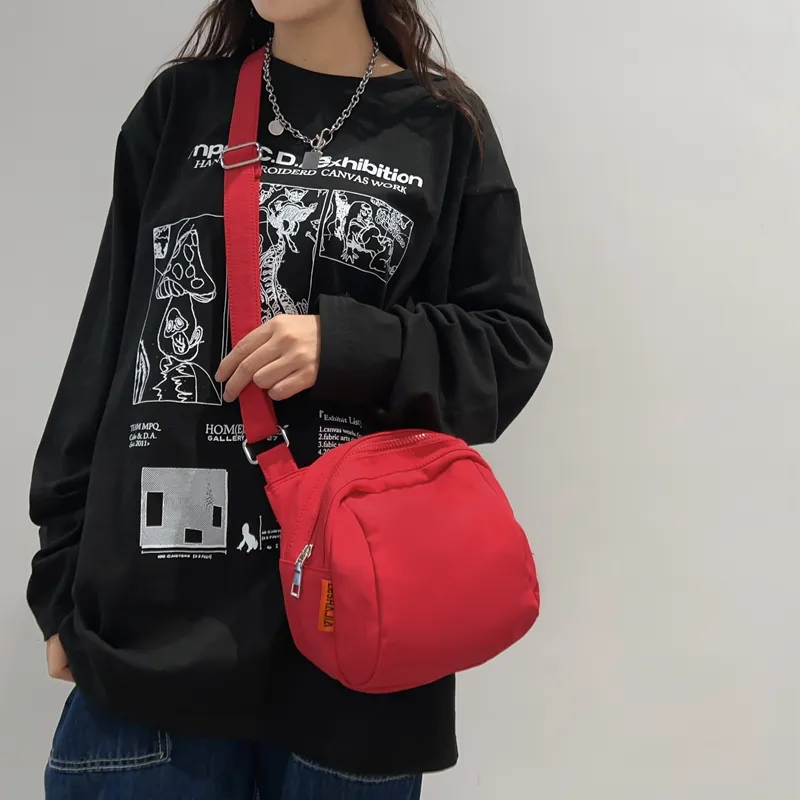 Morellybear Nylon Crossbody Bag, Shoulder Bag Unisex Black/Beige/Blue/Red/Yellow-22