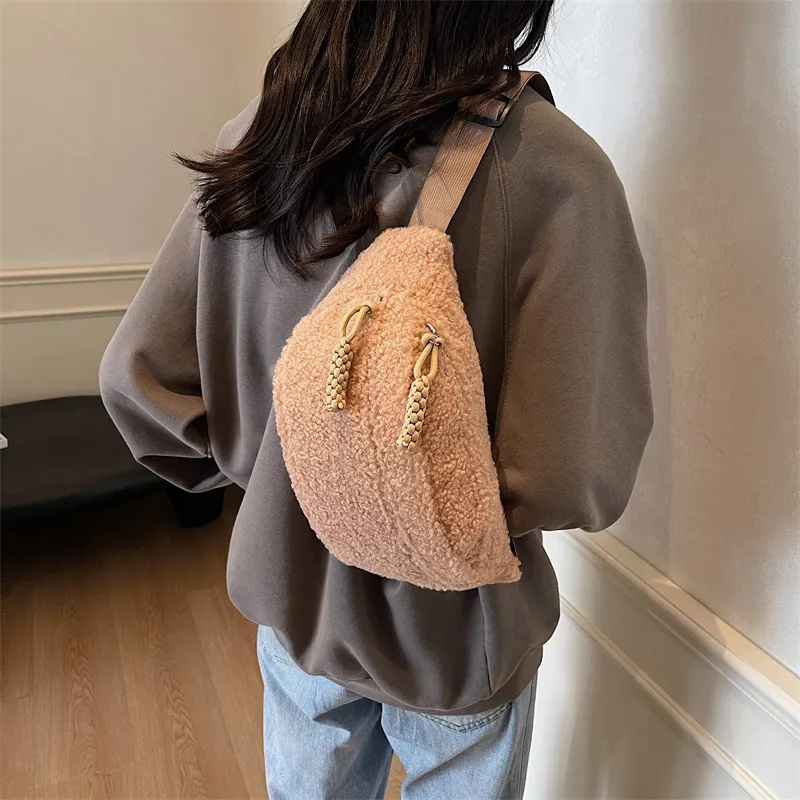 Morellybear Plush Sling Bag Women's Multicolor-16