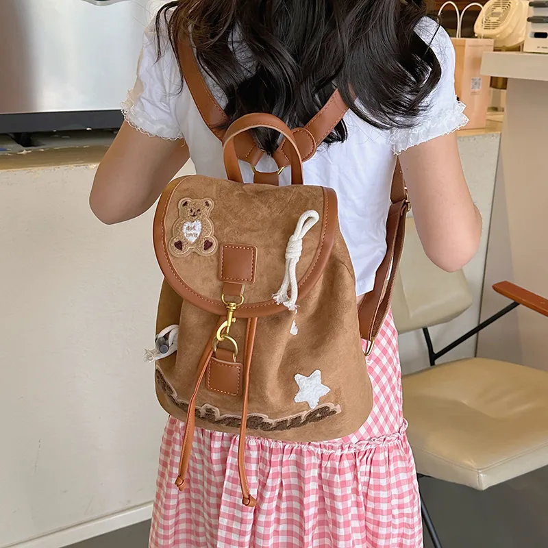 Morellybear Backpacks Brown-8