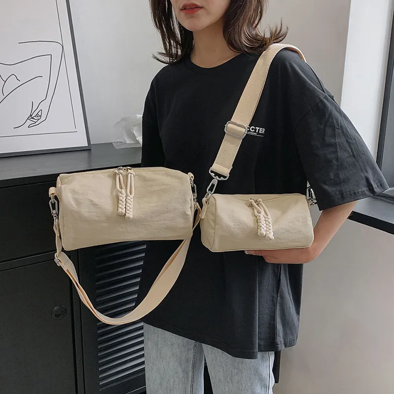 Morellybear Nylon Crossbody Bag Regular Women's Black/White-39