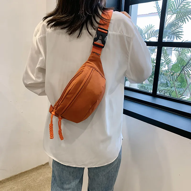 Morellybear Nylon Crossbody Bags Fanny Pack Sling Bags Regular Unisex White/Yellow/Black/Orange/Green/Pink-3