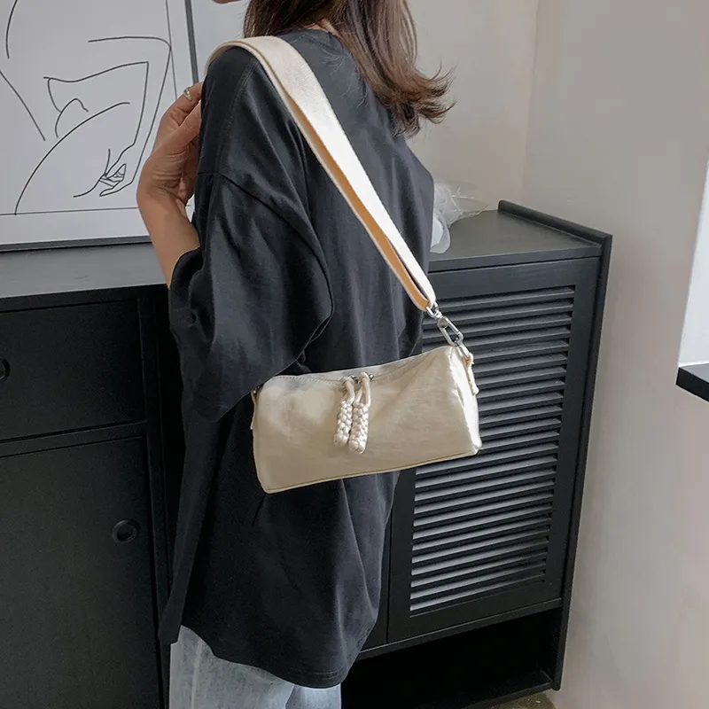 Morellybear Nylon Crossbody Bag Regular Women's Black/White-38