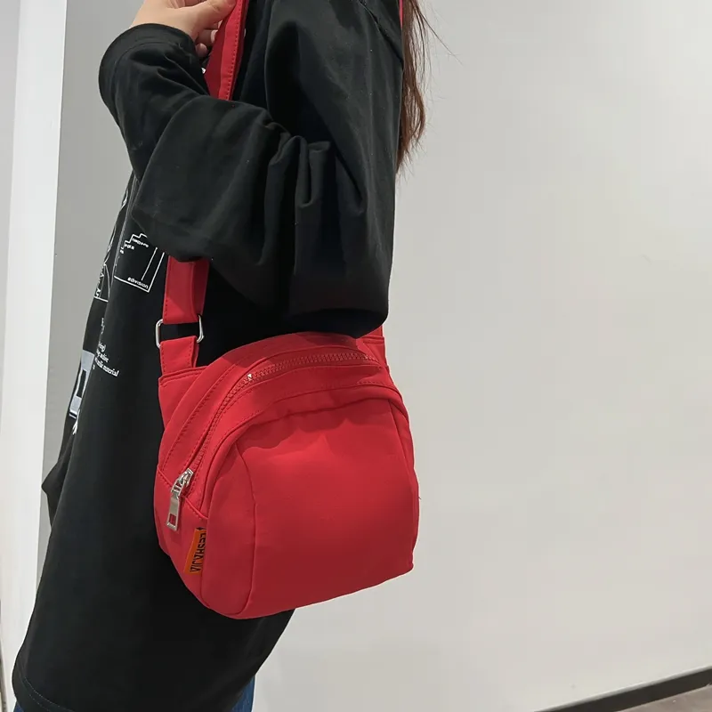 Morellybear Nylon Crossbody Bag, Shoulder Bag Unisex Black/Beige/Blue/Red/Yellow-19