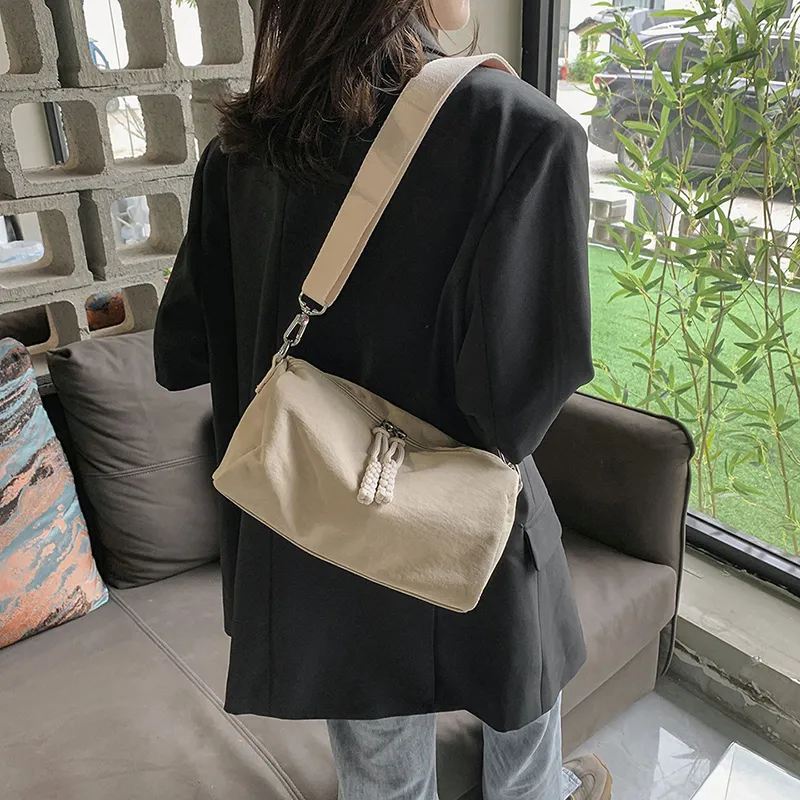 Morellybear Nylon Crossbody Bag Regular Women's Black/White-30