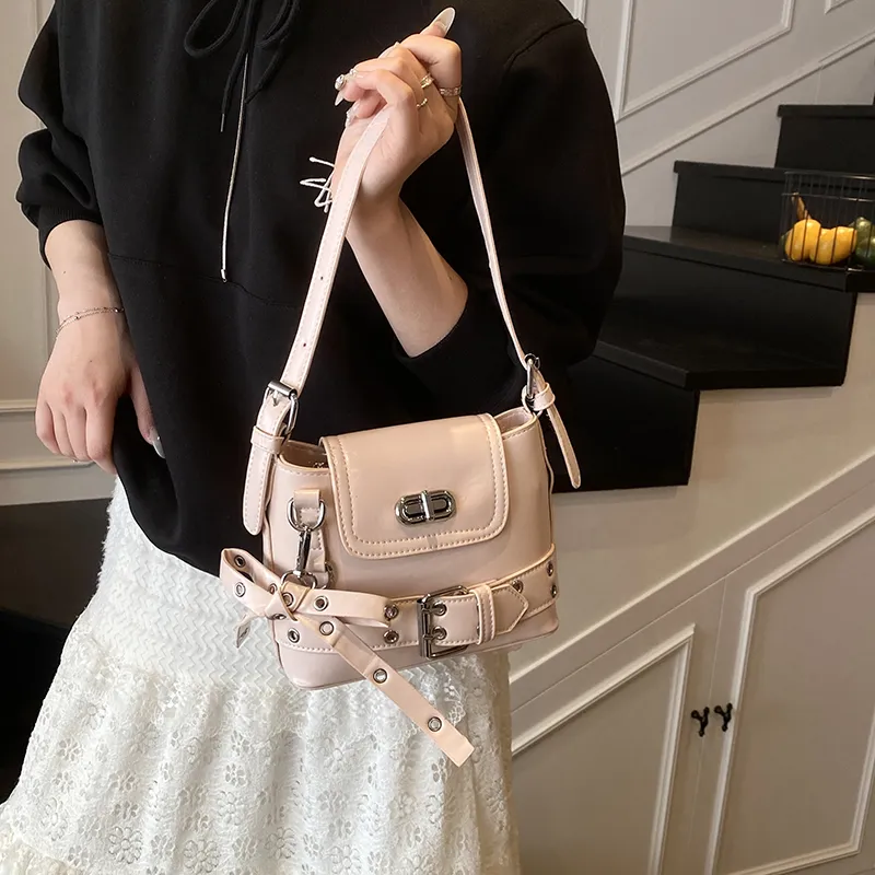 Morellybear PU Crossbody Regular Women's Pink/White/Yellow/Black/Blue-1