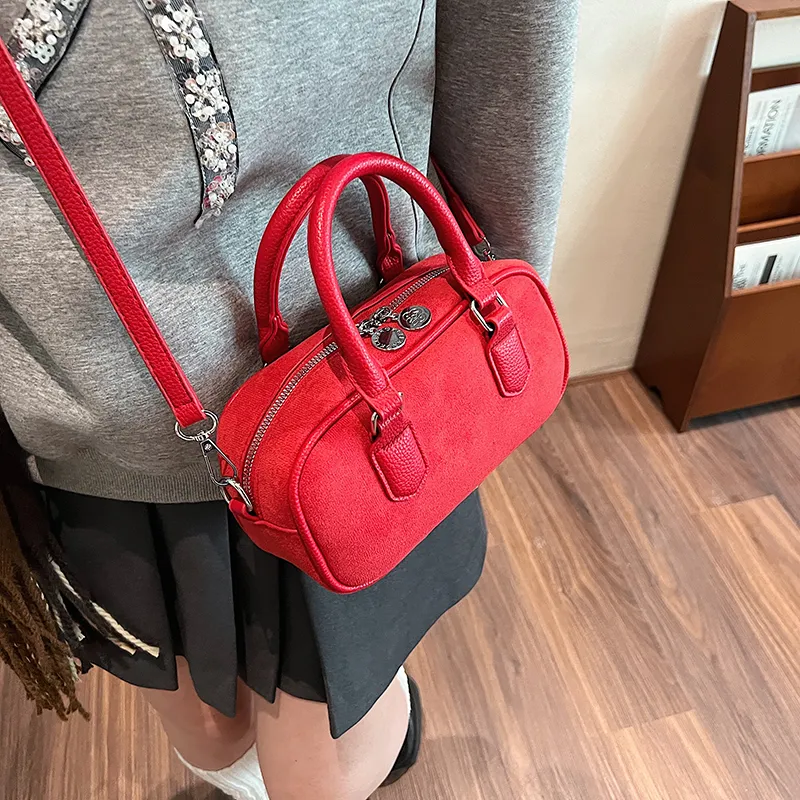 Morellybear PU Crossbody One Shoulder Handbag Women's Coffee/Khaki/Black/Red-21