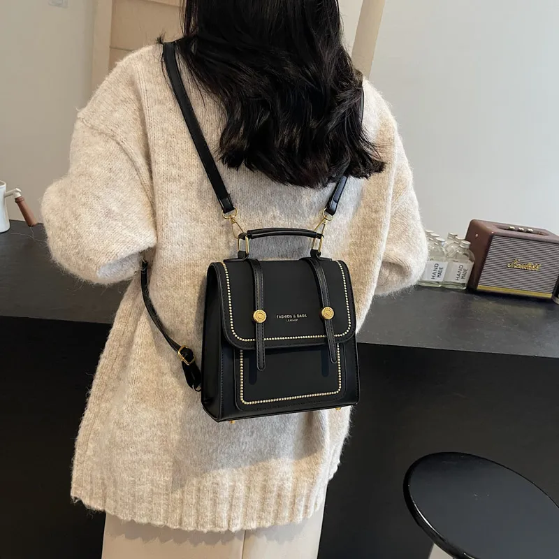 Morellybear PU Backpack Regular Women's Multicolor-3