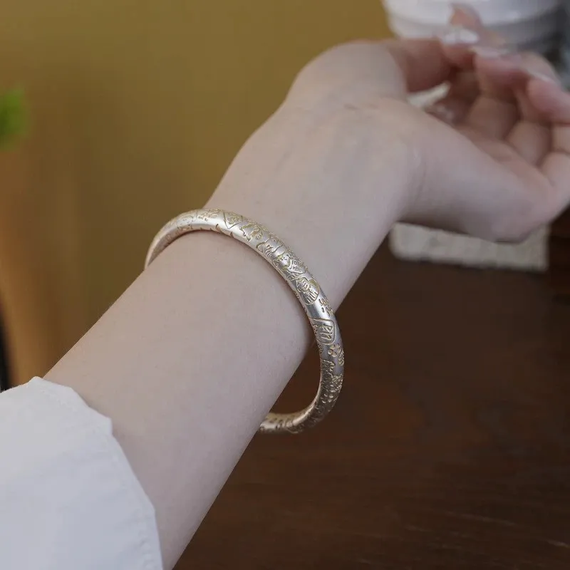 Centennial Chuanqi Pure Silver 999.9 Bangles Unisex-3