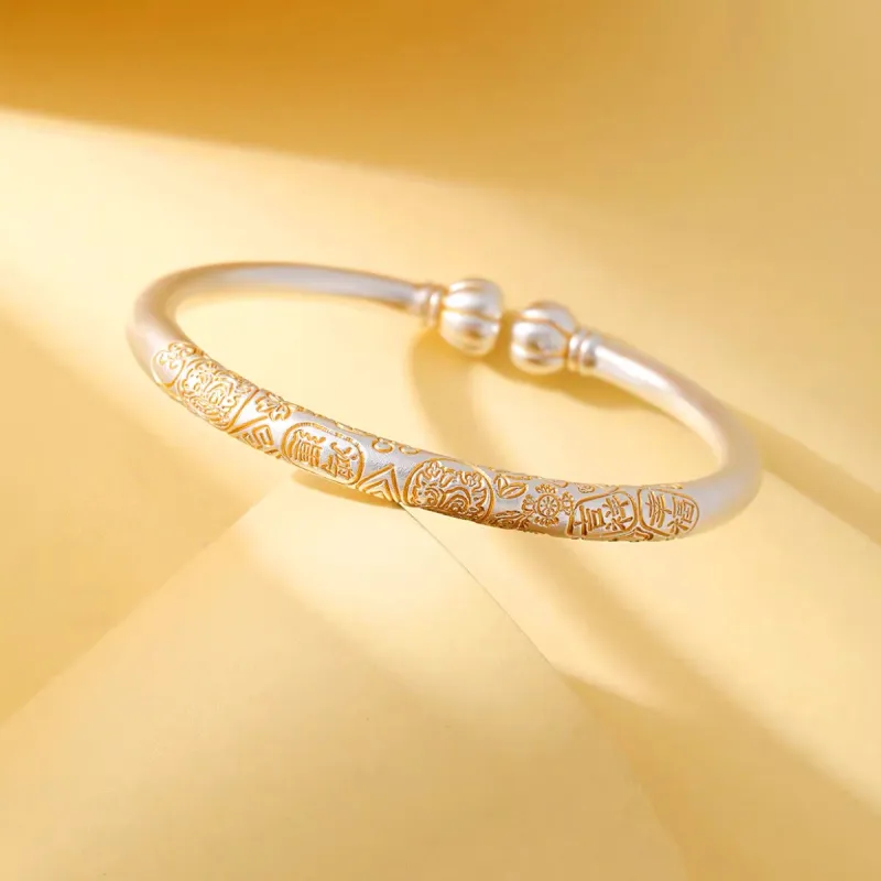 Centennial Chuanqi Pure Silver 999.9 Bangles Unisex-5