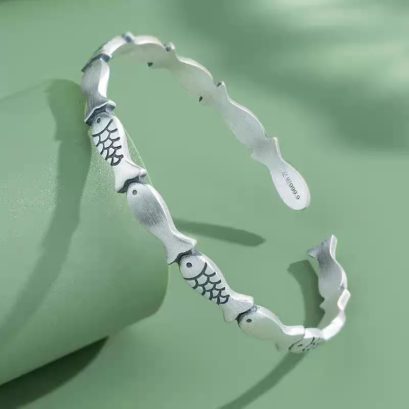 Centennial Chuanqi 999 Fine Silver Sterling Silver Bracelets Women's-1