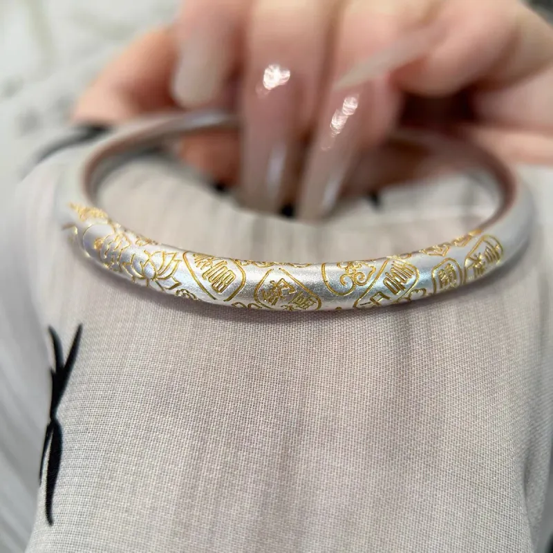 Centennial Chuanqi Pure Silver 999.9 Bangles Unisex-3
