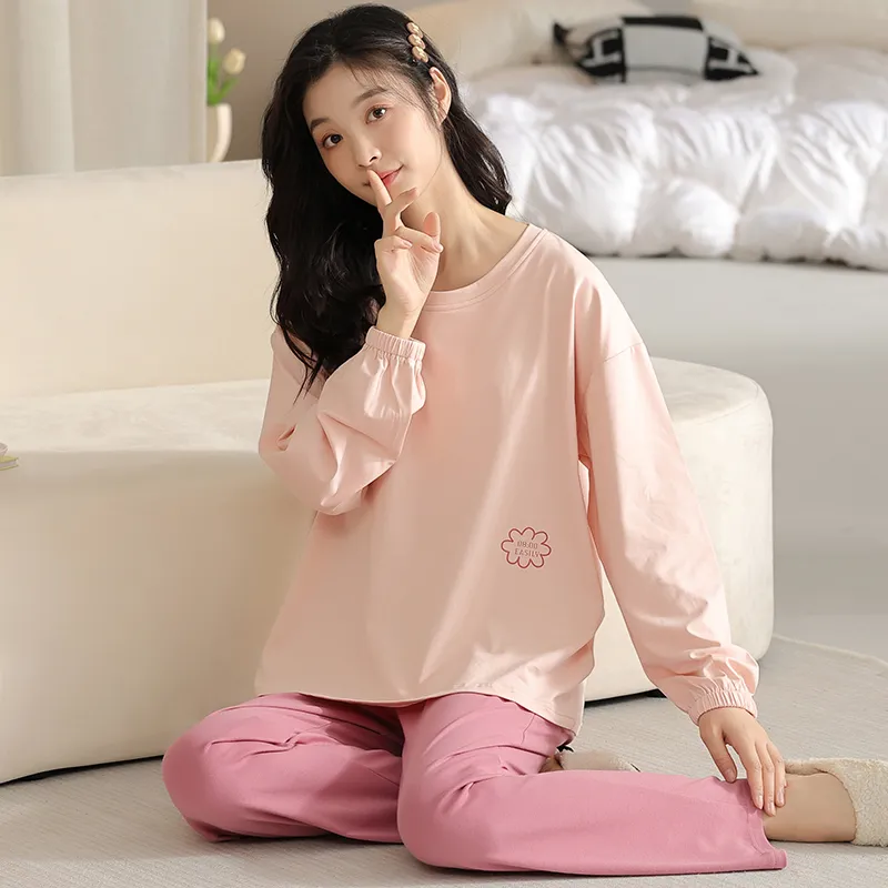 Floating Light Islands Pajama Set Women's Gift Box Set Peach-5