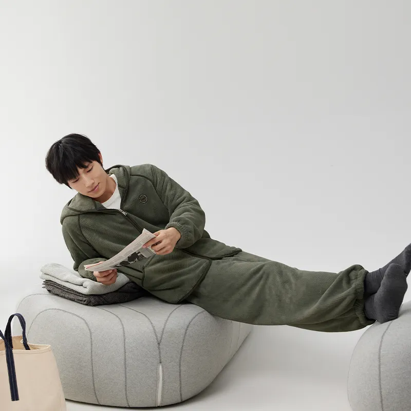 Floating light islands Men Pajama Sets-4