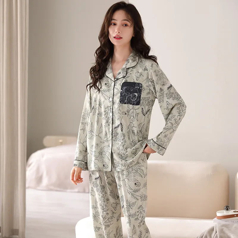 Floating Light Islands Pajama Set Women's Gift Box Set Multicolor-4