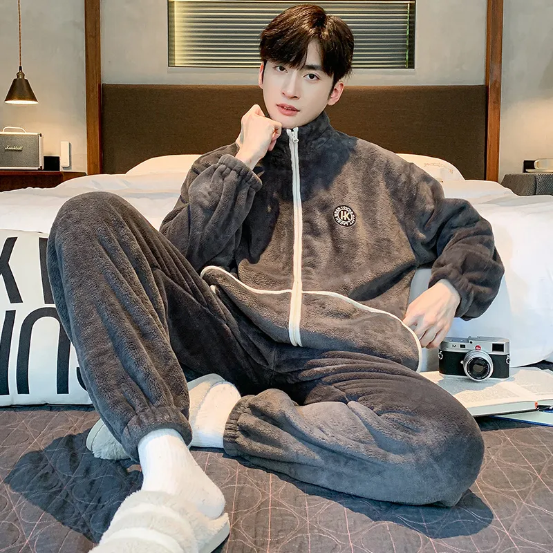 Floating light islands Men Pajama Sets-4