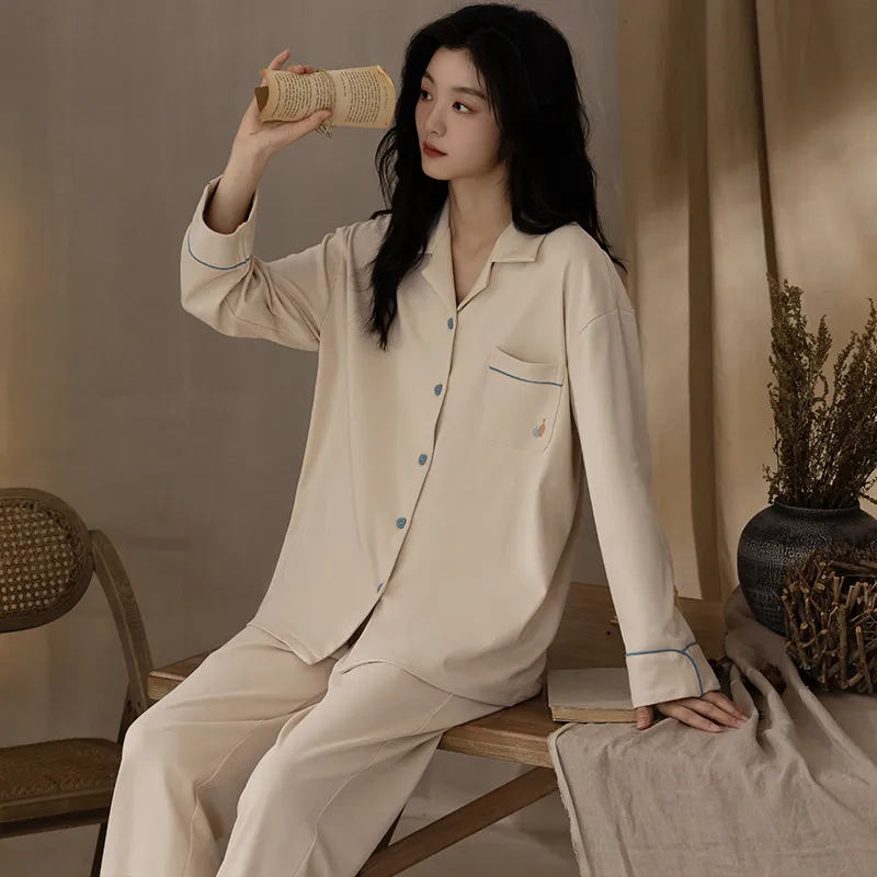 Floating Light Islands Pajama Set Women's Gift Box Set Ecru-3