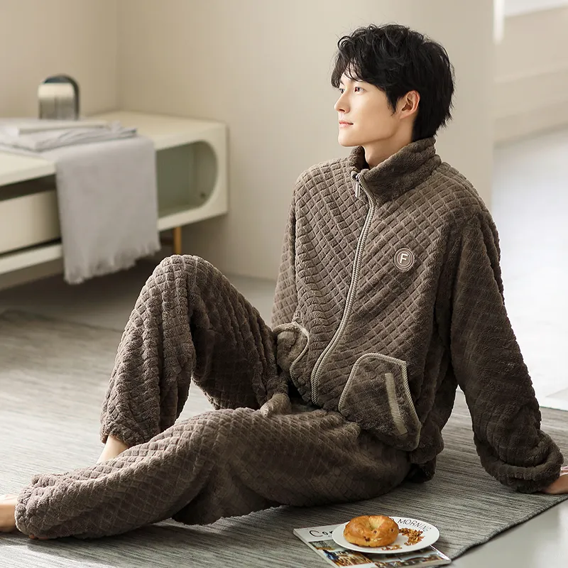 Floating Light Islands Pajama Set Shopping Bag Men's Umber-5