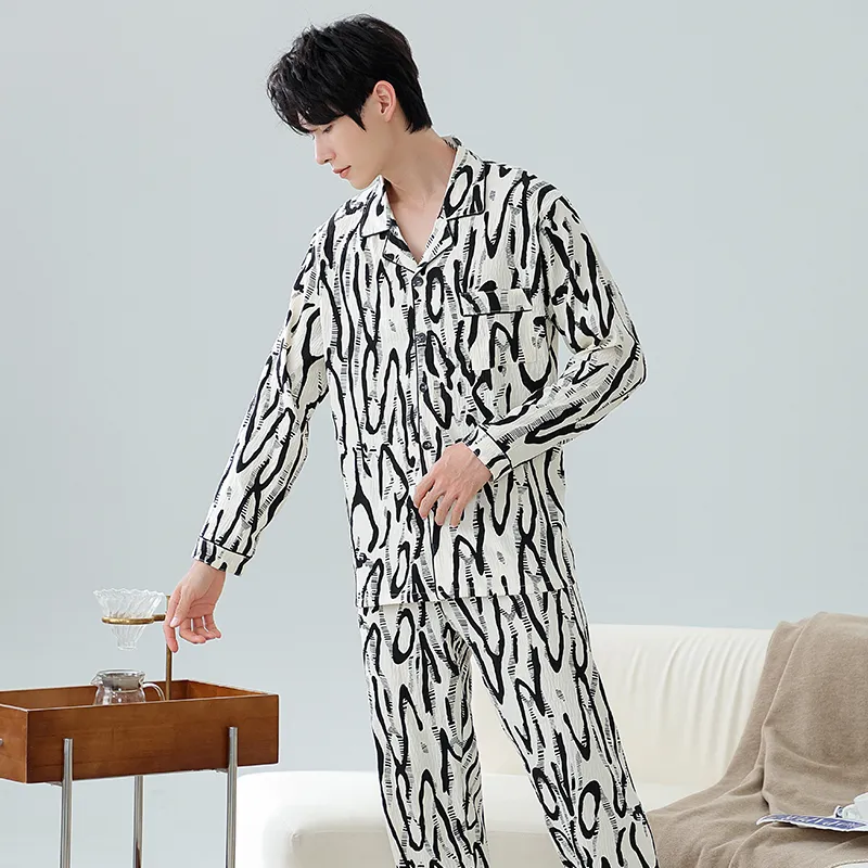 Floating Light Islands Pajama Set Men's-5
