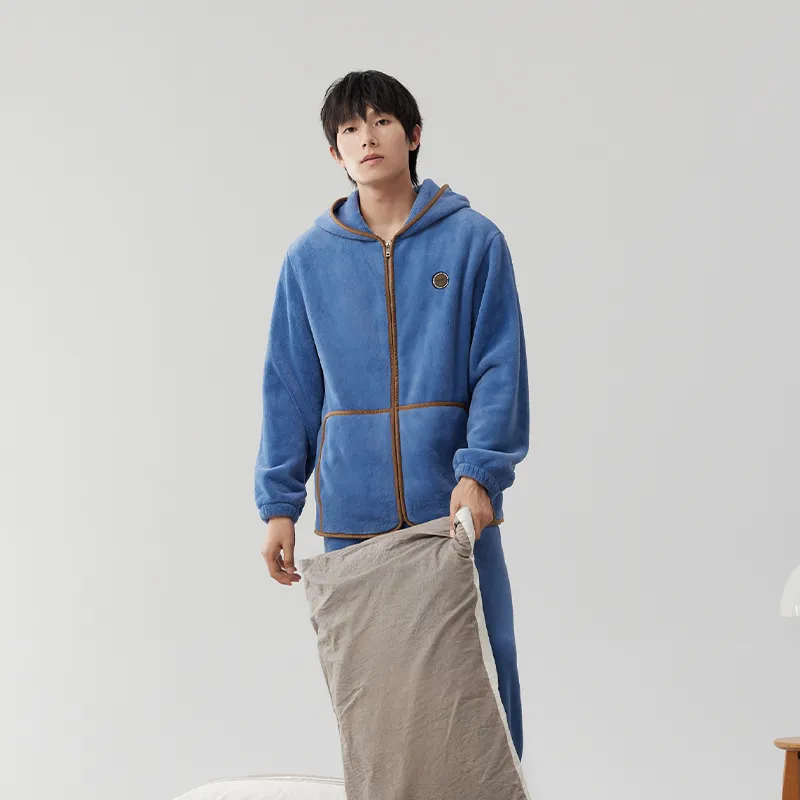 Floating light islands Men Pajama Sets-3