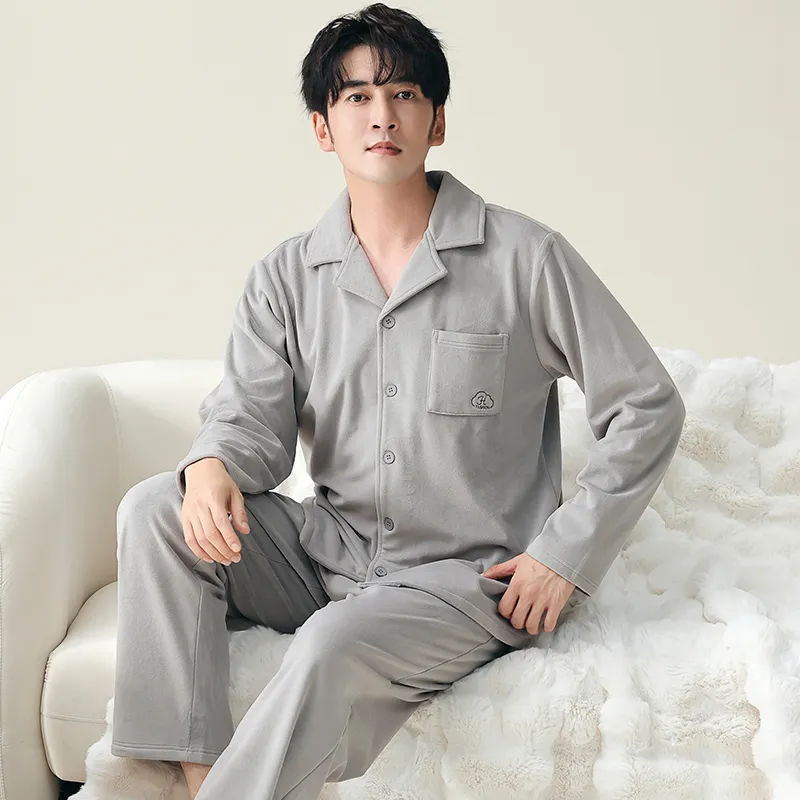 Floating Light Islands Pajama Set Men's Shopping Bag Gray-5