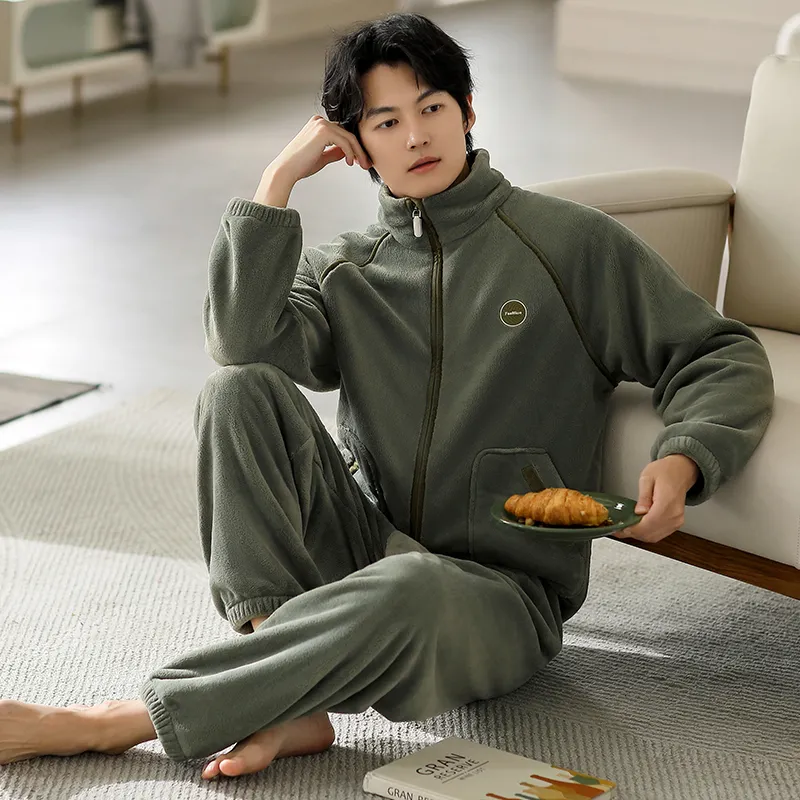 Floating Light Islands Pajama Set Shopping Bag Men's Light Green-6