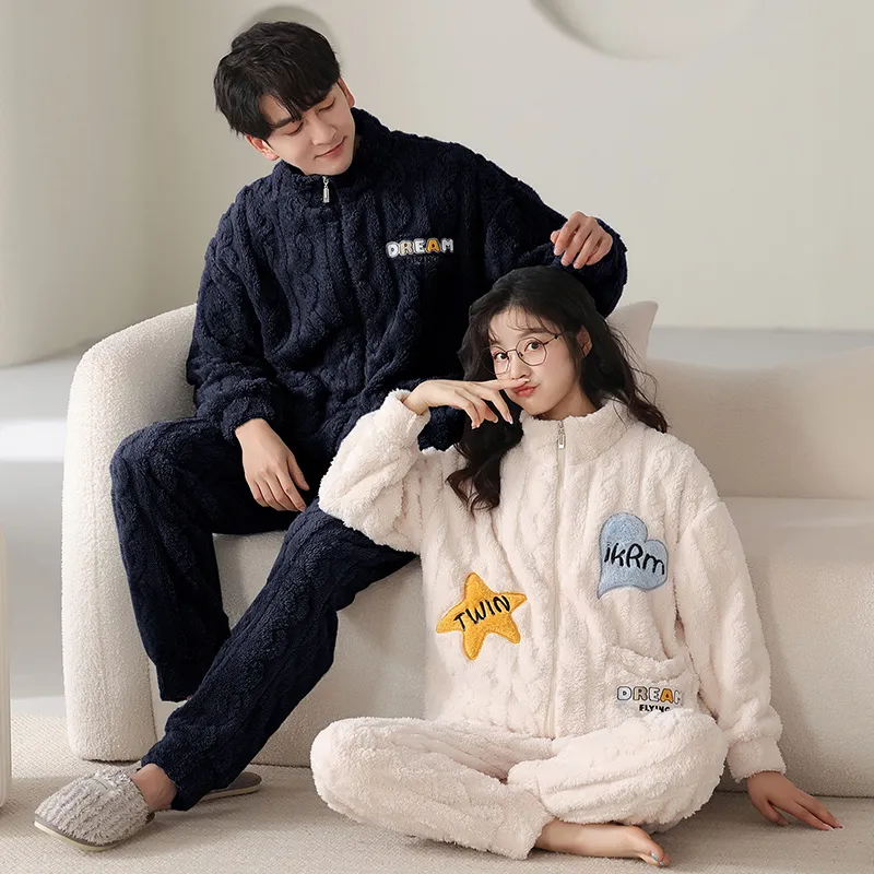 Floating light islands Unisex Pajama Sets-4